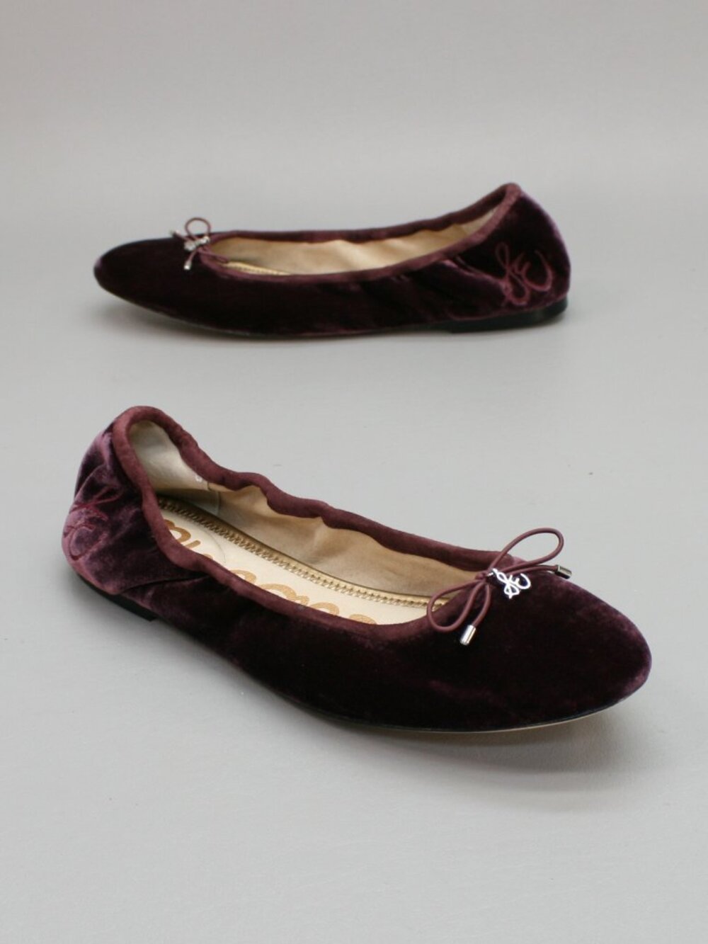Sam Edelman Ladies 10 Felicia Ballet Flats Orchid Velvet Loafers Slip-on Shoes